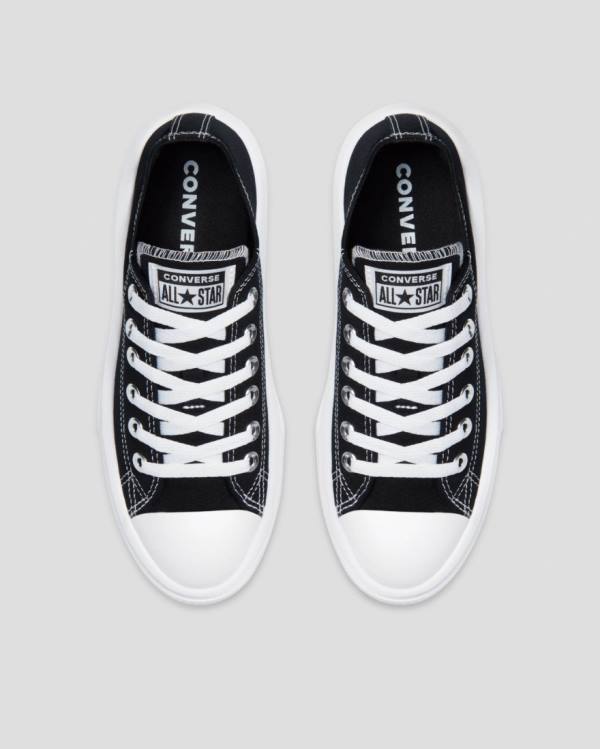 Zapatillas Bajas Converse Chuck Taylor Move Plataforma Tenis Negras | CV-358WPV