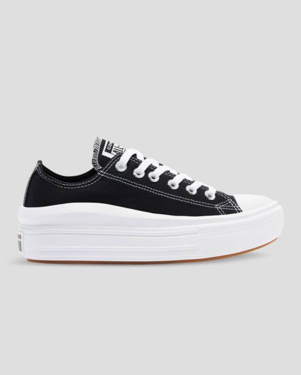 Zapatillas Bajas Converse Chuck Taylor Move Plataforma Tenis Negras | CV-358WPV