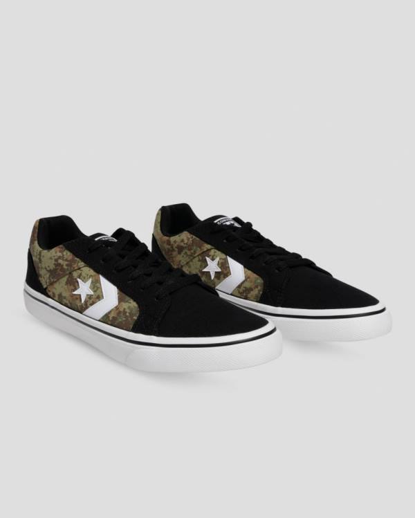 Zapatillas Bajas Converse El Distrito Mix And Match Tenis Negras Camuflaje | CV-945BLH