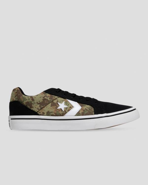 Zapatillas Bajas Converse El Distrito Mix And Match Tenis Negras Camuflaje | CV-945BLH