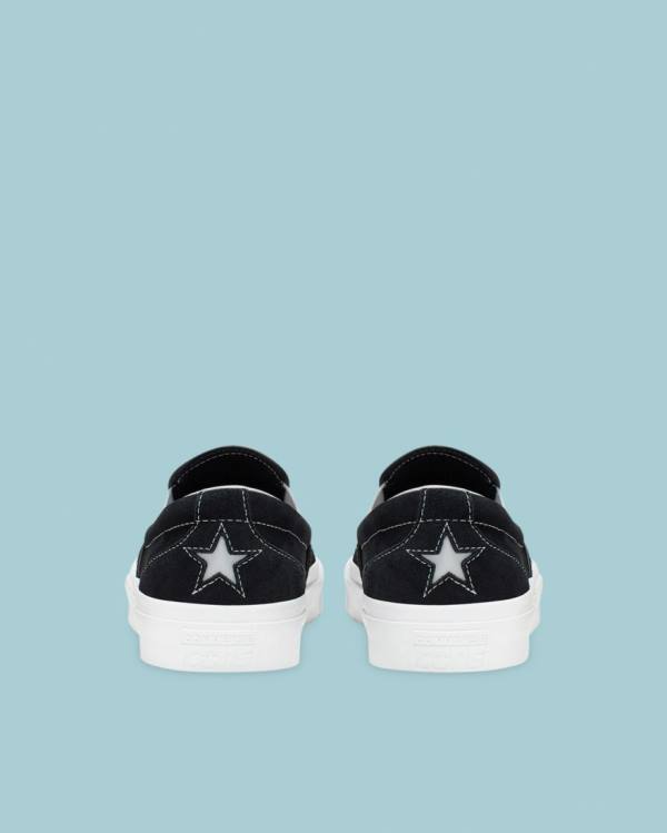 Zapatillas Bajas Converse One Star CC Slip On Tenis Negras | CV-435UEO