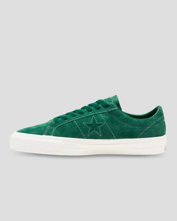 Zapatillas Bajas Converse One Star Pro Pigskin Gamuza Tenis Verde | CV-932MFX