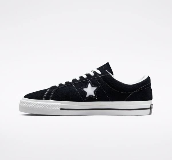 Zapatillas Bajas Converse One Star Tenis Negras Blancas | CV-215ZAJ