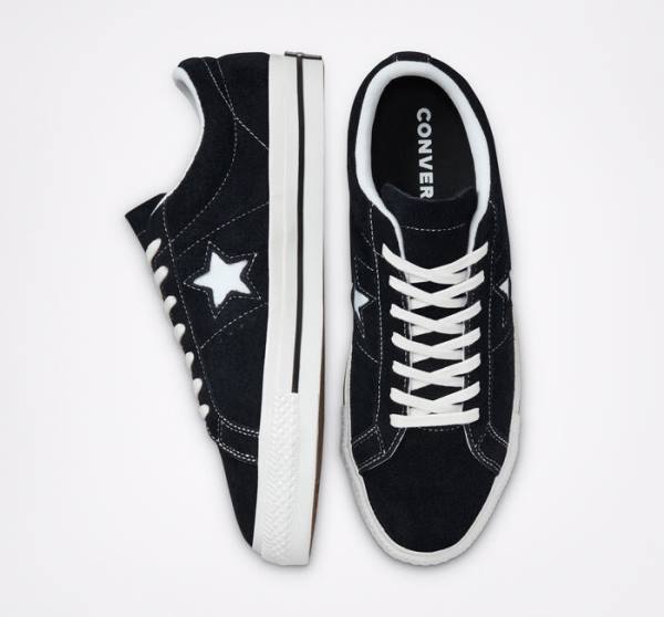 Zapatillas Bajas Converse One Star Tenis Negras Blancas | CV-215ZAJ