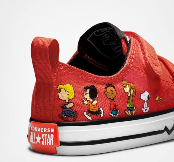 Zapatillas Bajas Converse Peanuts Chuck Taylor All Star Easy-On Tenis Rojas Negras Blancas | CV-082MRU