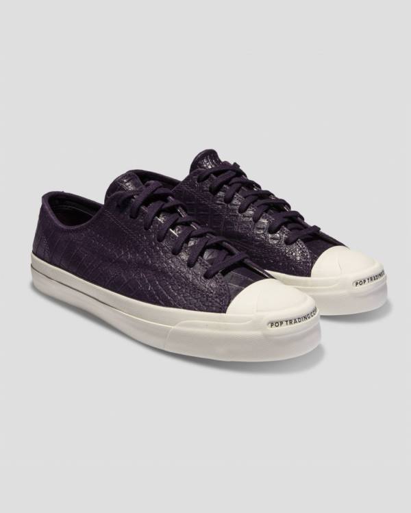 Zapatillas Bajas Converse Pop Trading Co Jack Purcell Pro Tenis Moradas Negras | CV-213ZJP