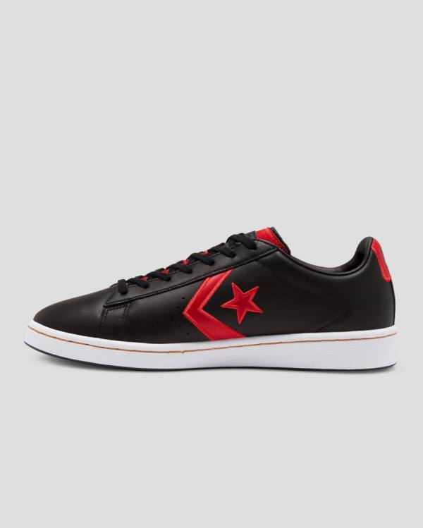 Zapatillas Bajas Converse Pro Cuero Bleeding Colours Tenis Negras | CV-346OAZ