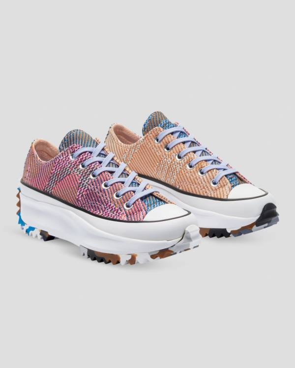 Zapatillas Bajas Converse Run Star Hike Knit Print Tenis Naranjas Rosas | CV-267EKP