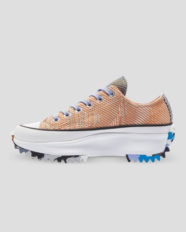 Zapatillas Bajas Converse Run Star Hike Knit Print Tenis Naranjas Rosas | CV-395IBX