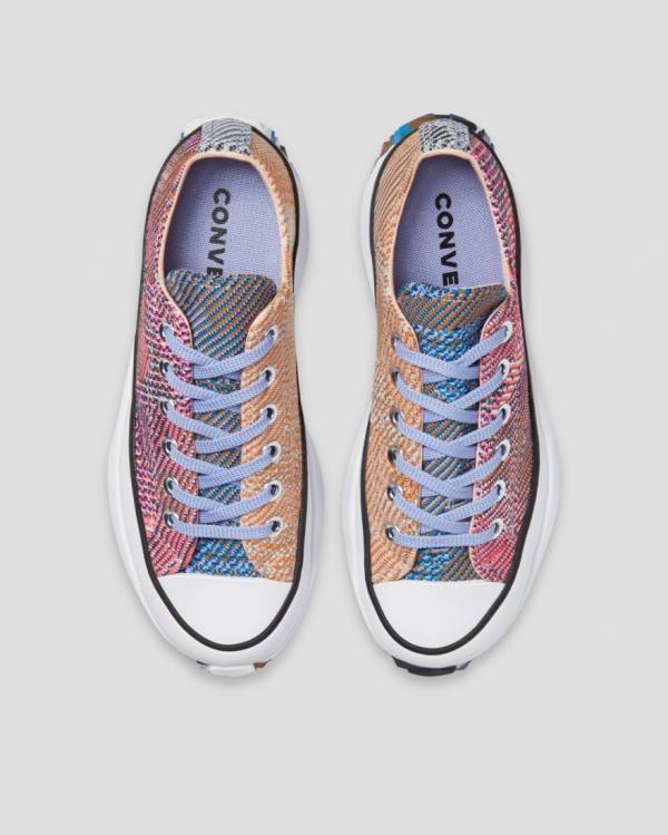 Zapatillas Bajas Converse Run Star Hike Knit Print Tenis Naranjas Rosas | CV-395IBX