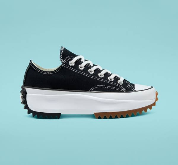 Zapatillas Bajas Converse Run Star Hike Plataforma Tenis Negras Blancas | CV-931FKU