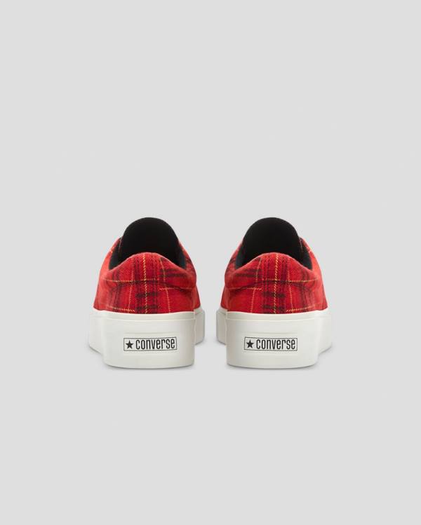 Zapatillas Bajas Converse Skidgrip Twisted Plaid Tenis Rojas | CV-342JHX