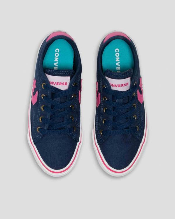 Zapatillas Bajas Converse Star Replay Tenis Azules Rosas | CV-643XPS