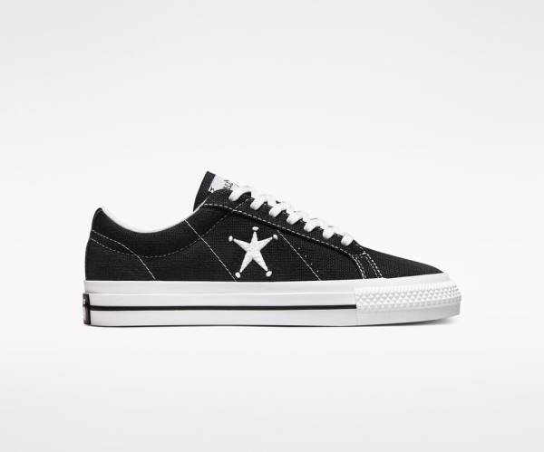 Zapatillas Bajas Converse Stussy One Star Tenis Negras Blancas | CV-385RPL